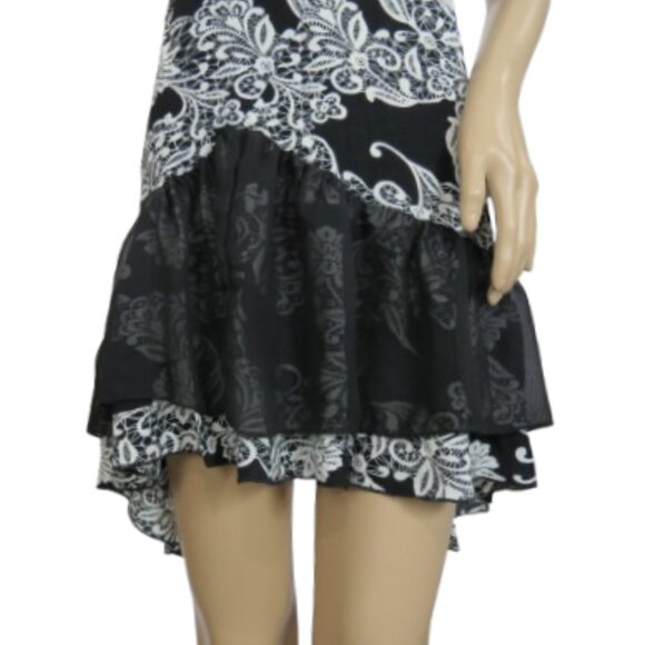 Papillon Black and White Ruffle Dress - Picture 2 of 6